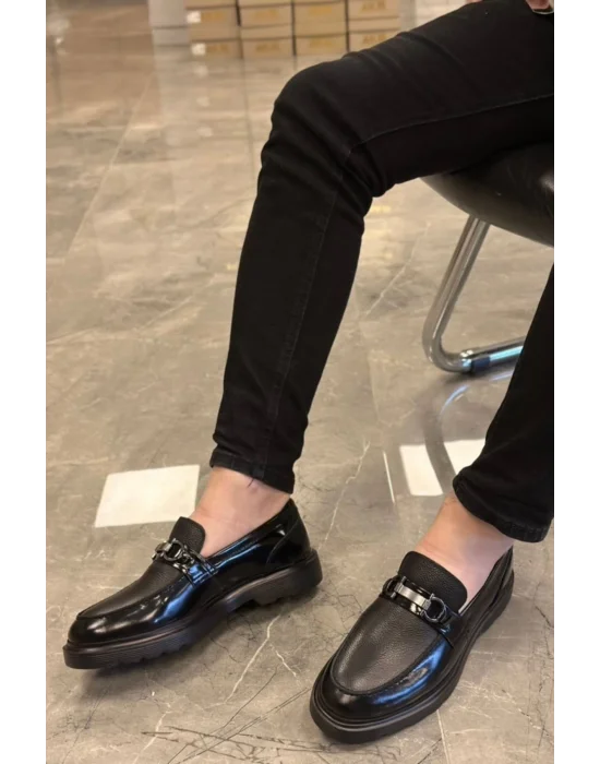 Hakiki Deri Rugan Cilt Eva Taban Loafer