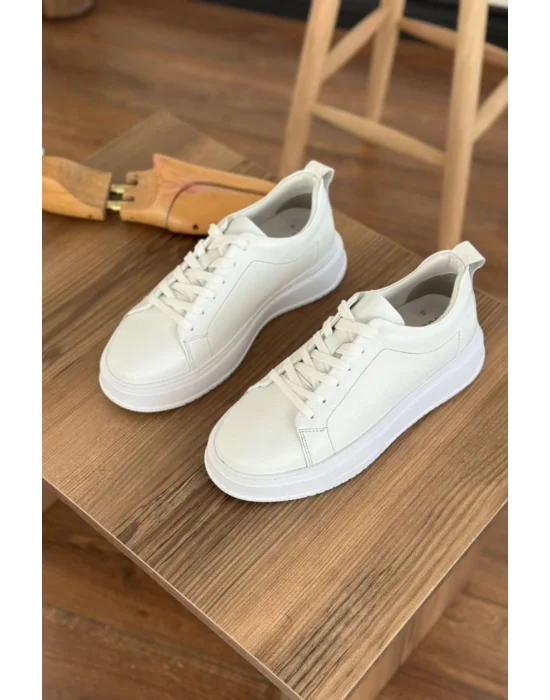 Hakiki Deri Floter Baskı Eva Taban Sneaker