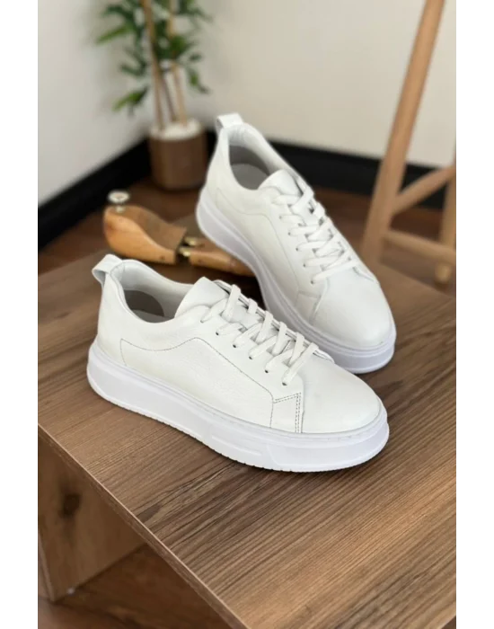 Hakiki Deri Floter Baskı Eva Taban Sneaker