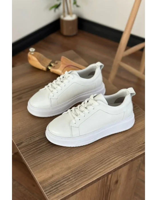 Hakiki Deri Floter Baskı Eva Taban Sneaker