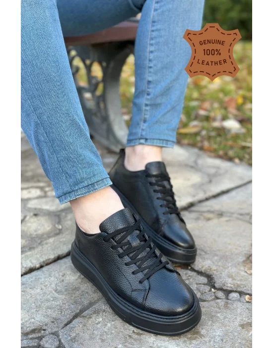 Hakiki Deri Floter Baskı Eva Taban Sneaker