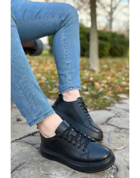 Hakiki Deri Floter Baskı Eva Taban Sneaker