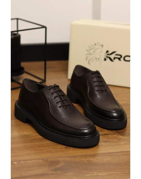 Dante Hakiki Deri Kahverengi İtalyan Klasik Ayakkabı