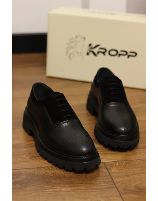 Versus Hakiki Deri Siyah Klasik Ayakkabı