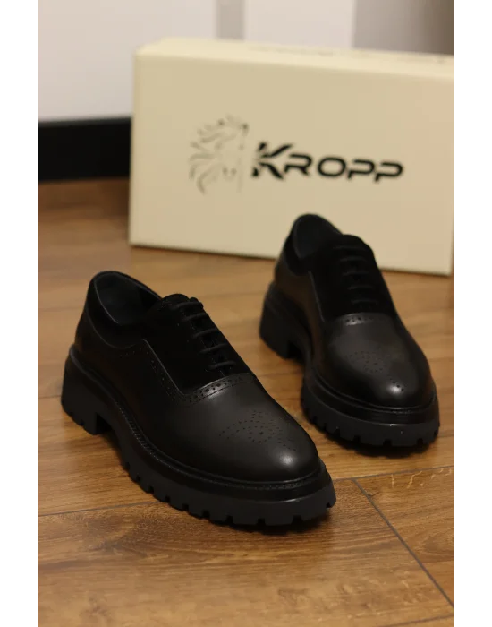 Versus Hakiki Deri Siyah Klasik Ayakkabı