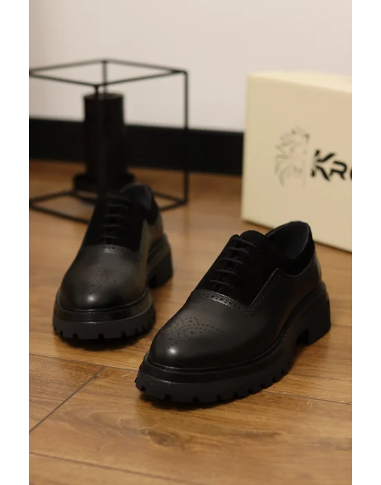 Versus Hakiki Deri Siyah Klasik Ayakkabı