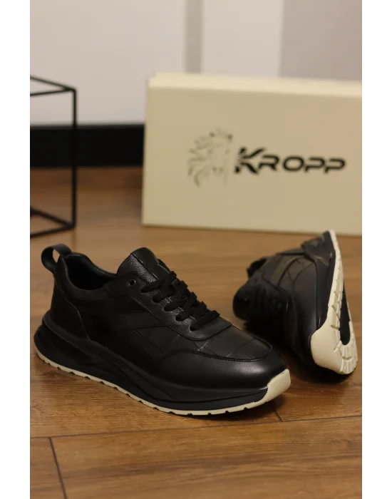 Armor Hakiki Deri Siyah İthal Taban Sneakers