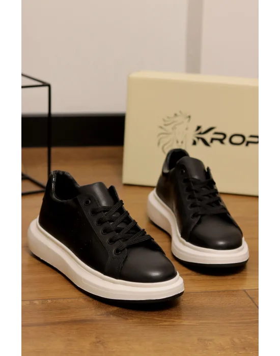 Bold Hakiki Deri Siyah Cilt Sneaker