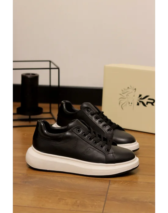 Bold Hakiki Deri Siyah Cilt Sneaker