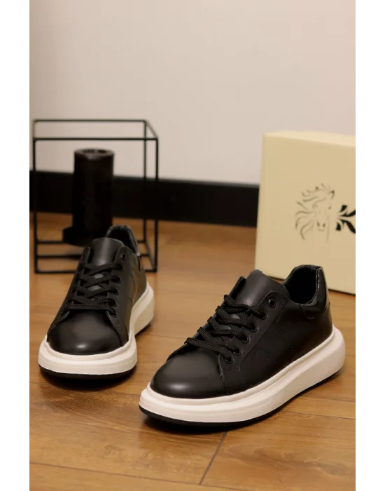 Bold Hakiki Deri Siyah Cilt Sneaker