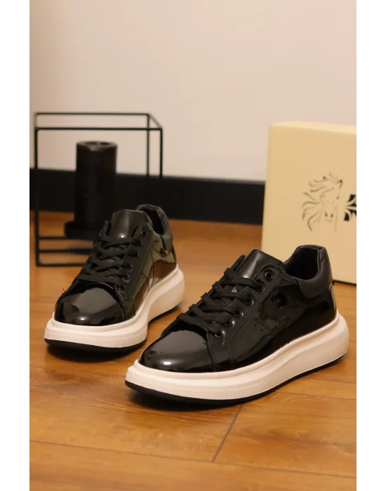 Bold Hakiki Deri Siyah Rugan Sneaker