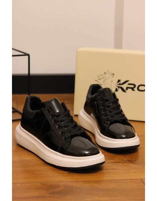 Bold Hakiki Deri Siyah Rugan Sneaker