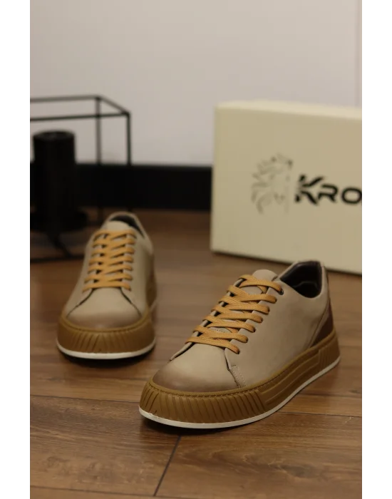 Harbor Hakiki Nubuk Deri Kum Sneaker