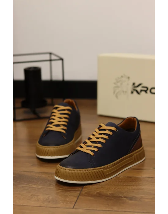 Harbor Hakiki Nubuk Deri Lacivert Sneaker