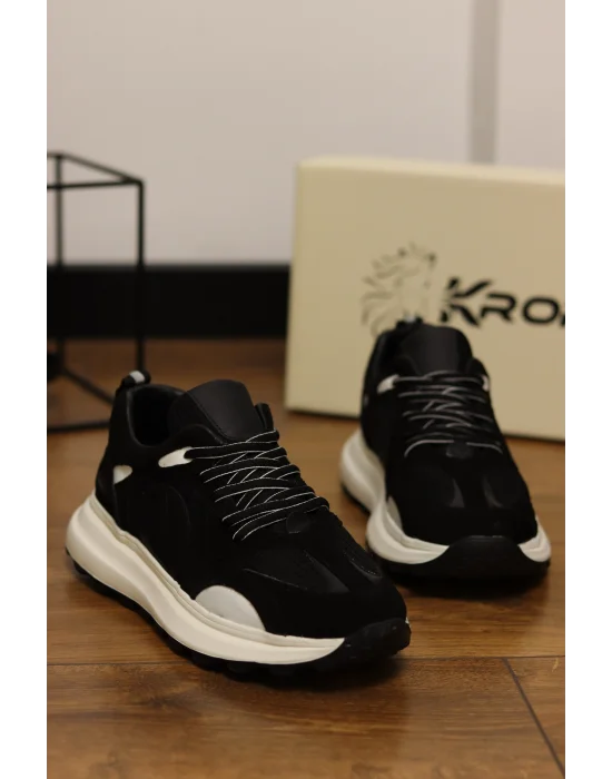 Osmo Hakiki Deri Siyah Sneakers