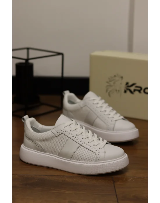Tuscon Beyaz Hakiki Deri Eva Taban Sneaker