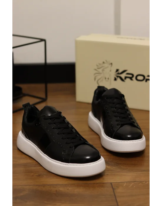 Tuscon Siyah Hakiki Deri Eva Taban Sneaker