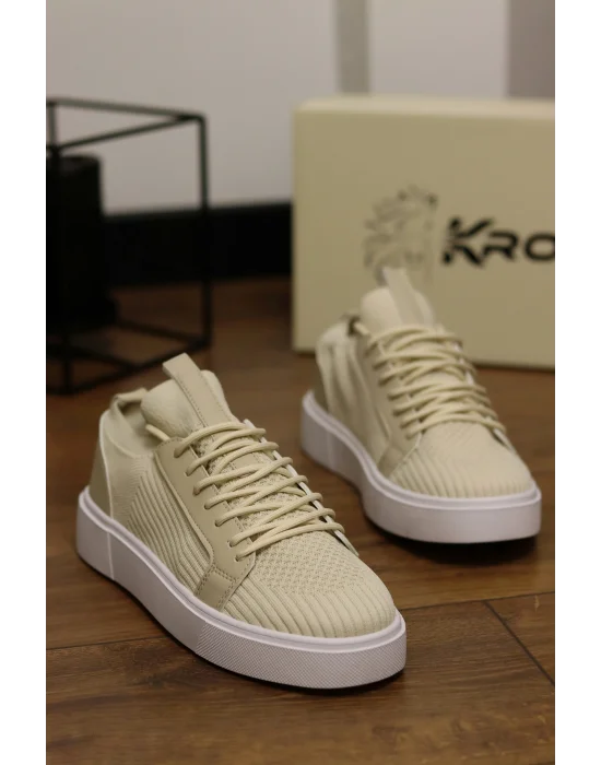 Vibe Bej Triko Sneaker