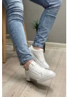 Hakiki Deri İthal Termojel Taban Beyaz Sneaker