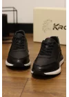 Sigma Siyah Hakiki Deri İthal Taban Sneakers