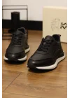 Sigma Siyah Hakiki Deri İthal Taban Sneakers
