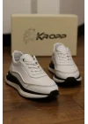 Sigma Beyaz Hakiki Deri İthal Taban Sneakers