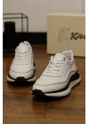 Sigma Beyaz Hakiki Deri İthal Taban Sneakers