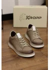 Carve Hakiki Nubuk Deri Bej Sneaker Ayakkabı