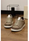 Carve Hakiki Nubuk Deri Bej Sneaker Ayakkabı