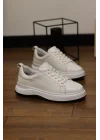 Grand Hakiki Deri Bayaz Eva Taban Sneaker Ayakkabı