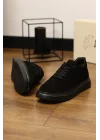 Nox Hakiki Deri Eva Taban Siyah Süet Sneaker