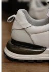 Monza Hakiki Deri Beyaz İthal Köpük Taban Sneakers