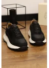 Altura Siyah Hakiki Deri Eva Taban Sneakers