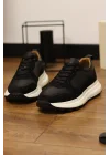 Altura Siyah Hakiki Deri Eva Taban Sneakers