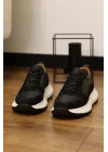 Altura Siyah Hakiki Deri Eva Taban Sneakers