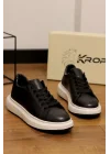 Bold Hakiki Deri Siyah Cilt Sneaker