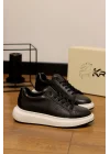 Bold Hakiki Deri Siyah Cilt Sneaker