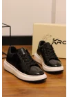 Bold Hakiki Deri Siyah Rugan Sneaker
