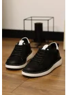Carve Hakiki Nubuk Deri Siyah Sneaker