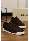 Clay Hakiki Nubuk Deri Kahve Sneaker