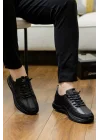 Draco Hakiki Deri Siyah İthal Taban Erkek Sneakers