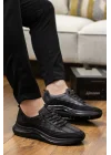 Draco Hakiki Deri Siyah İthal Taban Erkek Sneakers