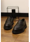 Elron Hakiki Deri Siyah Arizona Loafer
