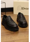 Elron Hakiki Deri Siyah Arizona Loafer