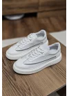 Hakiki Deri Lux Beyaz Eva Taban Sneaker