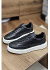 Hakiki Deri Lux Siyah Eva Taban Sneaker