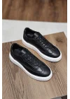 Hakiki Deri Lux Siyah Eva Taban Sneaker