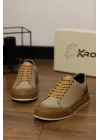 Harbor Hakiki Nubuk Deri Kum Sneaker