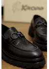 Orbis Hakiki Deri Kroko Desenli Loafer