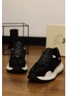Osmo Hakiki Deri Siyah Sneakers
